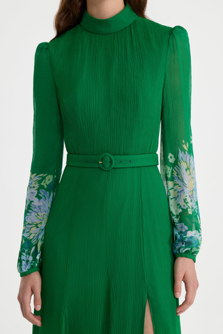 Jacqui-D Dress, Chrystanthemum Border