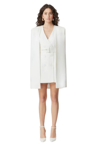 Blair Cape Jacket Mini, White