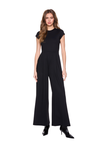 Shortsleeve Jumpsuit, Black