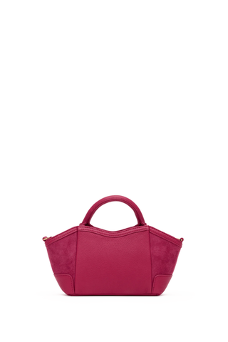 Pink handbag on a white background