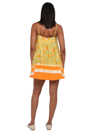 Nova Mini Dress, Orange Blossom Print