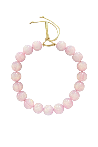 KMS Gems Chunky Beaded Necklace featuring oversized 20mm beads on an adjustable silk cord.