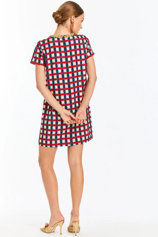 Ainslee Mini Dress, Midnight Gingham