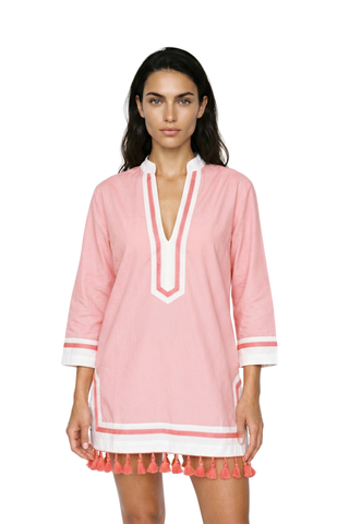 Monica/Connie Tunic, Spiced Coral