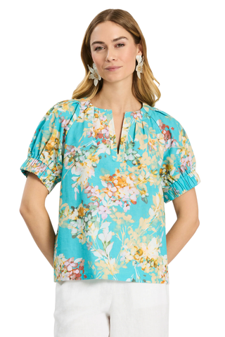 Tyler Böe Skyler top in multi with colorful print and relaxed silhouette