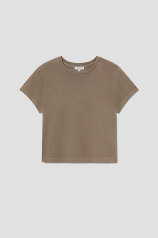 AGOLDE Adine organic cotton fitted tee in Trail.