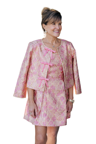 Cora Mini Dress, Gilded Pink