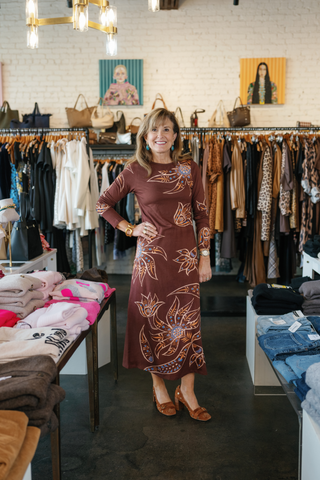 Delany Dress, Eliza Espresso