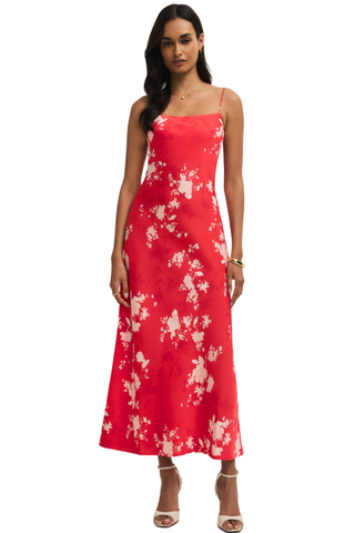Alyse Darya Floral Maxi Dress, Kiss Me Red