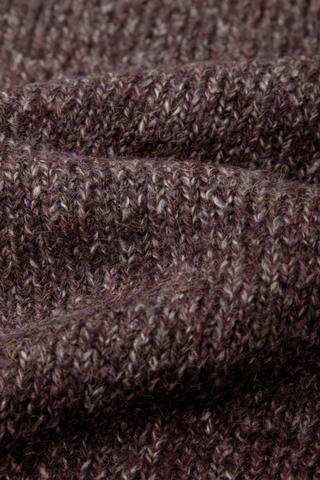 525 America Constance Sweater in Italian Plum featuring a marled knit, crew neckline, raglan sleeves, and relaxed fit.