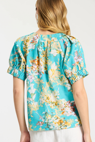 Tyler Böe Skyler top in multi with colorful print and relaxed silhouette