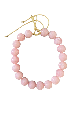 KMS Gems Chunky Beaded Necklace featuring oversized 20mm beads on an adjustable silk cord.