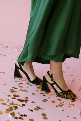 Sophia Heel, Black/Leopard