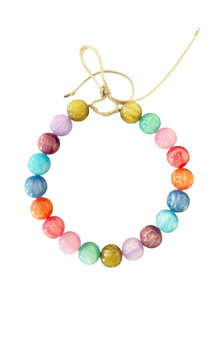 KMS Gems Chunky Beaded Necklace featuring oversized 20mm beads on an adjustable silk cord.