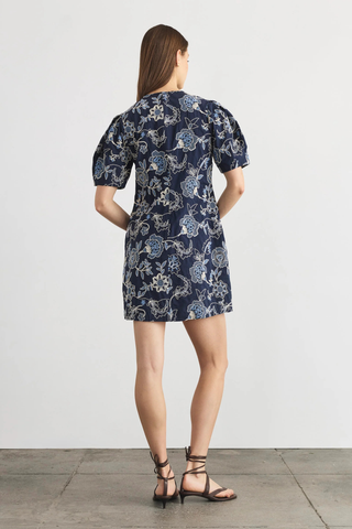 Tanya Taylor Noah Dress Maritime Blue embroidered floral mini dress Monkee's of the West End