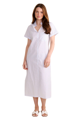 Kiawah Dress, Blue/White Stripe