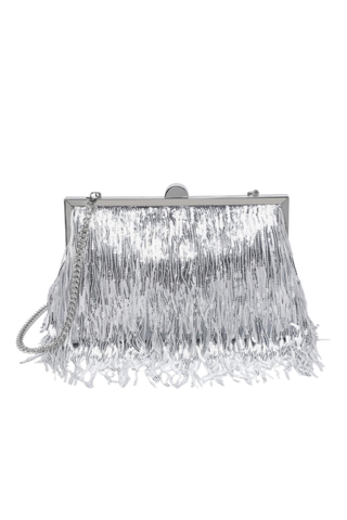 Celestia Evening Bag, Silver