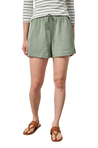 Elastic Waist Drawcord Short, Sage