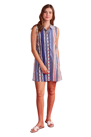 striped shirt dress sleeveless STARS & STRIPES 16 Rendered in striped Supima cotton 11 SEERSUCKER BELTED SLEEVELESS SHIRT