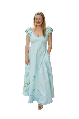 Perla Dress, Blue Dallas