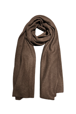 White + Warren Cashmere Travel Wrap in Coffee Bean, a rich brown oversized cashmere scarf with a soft draped silhouette.