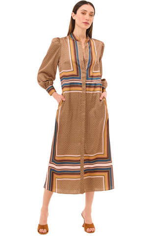 Nancy Dress, Tile Scarf & Allover