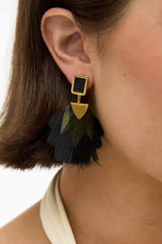 Elise Bezel Drop Earring