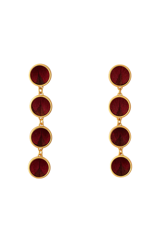 Willow Round Bezel Drop Earring