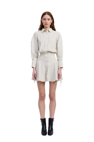 Azra Mini Dress, Ivory Navy