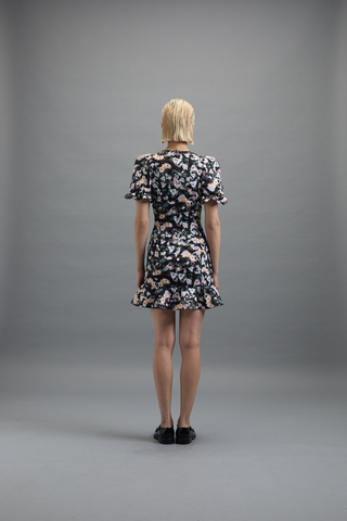 Amenah Dress, Black Pansy