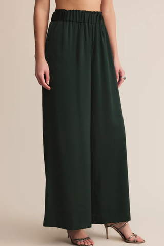 Isolde Satin Pant, Garland Green