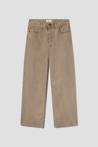 AGOLDE Ren wide-leg jean in Trail brown wash.