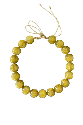 KMS Gems Chunky Beaded Necklace featuring oversized 20mm beads on an adjustable silk cord.