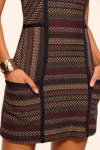 Jeanette Dress, Navy Tweed