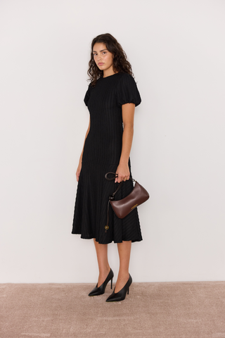 Anais Midi Dress, Black