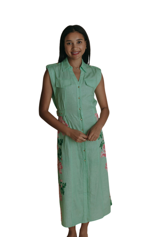 Hillary Dress, Pink Hibiscus