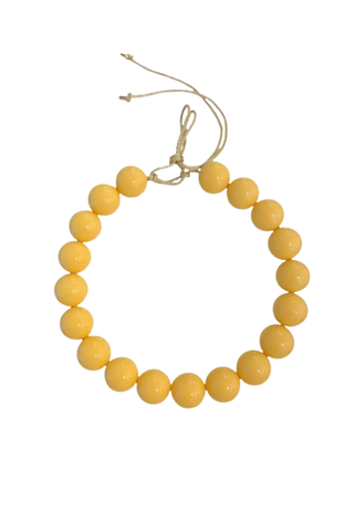 KMS Gems Chunky Beaded Necklace featuring oversized 20mm beads on an adjustable silk cord.