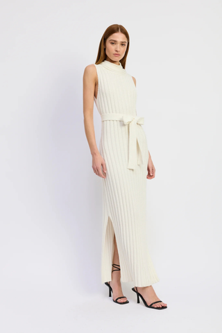 Stenson Maxi Sweater Dress, White