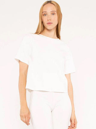 Ponte Long Top, Off-White