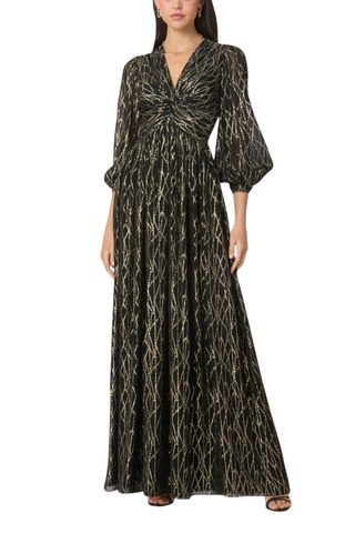 Rosalie Dress, Jet/Gold