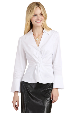 Paige Twisted Shirt, White