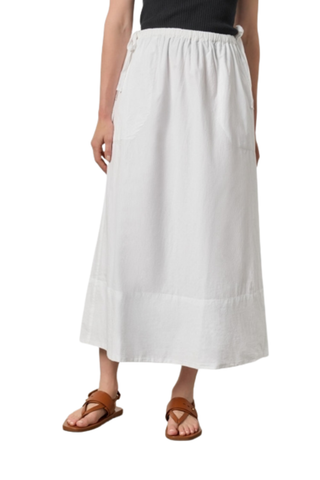 A-Line Maxi Skirt, White