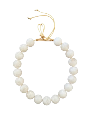 KMS Gems Chunky Beaded Necklace featuring oversized 20mm beads on an adjustable silk cord.