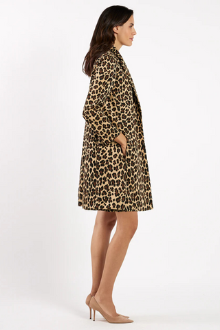 Emma Suede Jacket, Leopard Brown