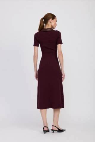 Ora Midi Dress, Plum Brown