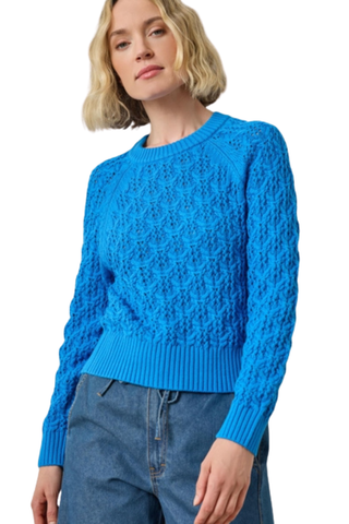 Easy Sleeve Raglan Sweater, Dutch Blue