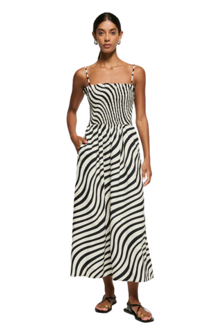 Sibelle Smocked Dress, Swirl Print