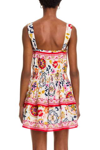 Alicia Dress, White Maya Combo