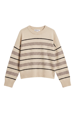 Cirrus Stripe Sweater, Chalk