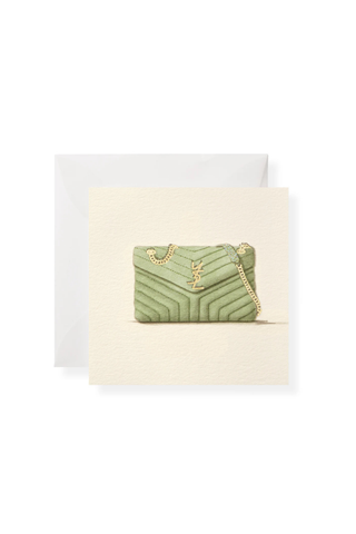Karen Adams Gift Enclosure card with hand-glittered artwork, foil accents, vellum envelope, and luxe letterpress detailing